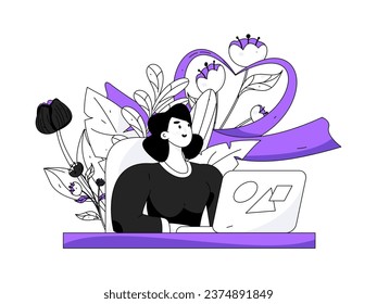 3.12 International Women's Day professional women flat character vector concept operation hand drawn illustration
