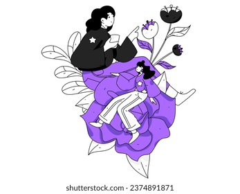 3.12 International Women's Day professional women flat character vector concept operation hand drawn illustration
