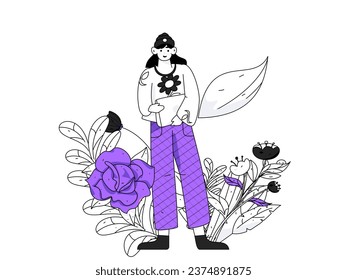 3.12 International Women's Day professional women flat character vector concept operation hand drawn illustration
