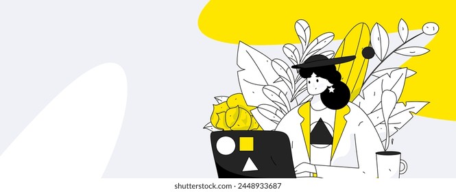 3.12 International Women's Day professional women flat character vector concept operation hand drawn illustration
