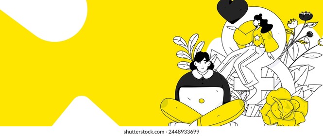 3.12 International Women's Day professional women flat character vector concept operation hand drawn illustration
