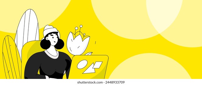 3.12 International Women's Day professional women flat character vector concept operation hand drawn illustration
