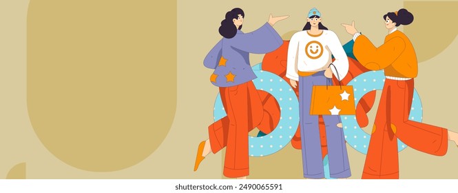 3.12 International Women's Day professional women flat character vector concept operation hand drawn illustration
