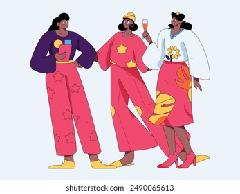 3.12 International Women's Day professional women flat character vector concept operation hand drawn illustration
