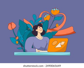 3.12 International Women's Day professional women flat character vector concept operation hand drawn illustration
