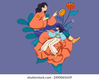 3.12 International Women's Day professional women flat character vector concept operation hand drawn illustration
