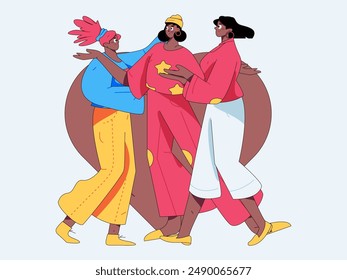 3.12 International Women's Day professional women flat character vector concept operation hand drawn illustration
