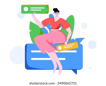 3.12 International Women's Day professional women flat character vector concept operation hand drawn illustration
