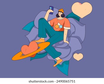 3.12 International Women's Day professional women flat character vector concept operation hand drawn illustration
