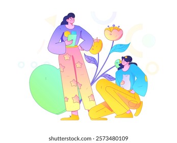 3.12 International Women's Day professional women flat character vector concept operation hand drawn illustration
