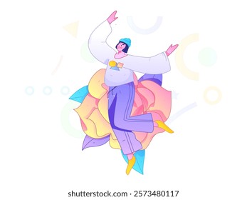 3.12 International Women's Day professional women flat character vector concept operation hand drawn illustration
