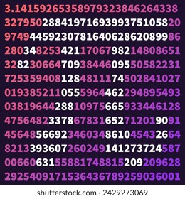 3.14 Happy PI Day banner. Pi Numbers Maths concept modern vector colorful illustration