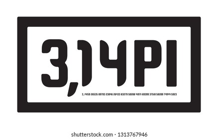 3,14 number and pi word
