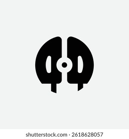 317 letter logo shape geometric math educational learning round circle ellipse negative space Q Q