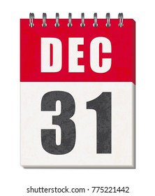 31st december calendar page. Vector icon. Happy new year !