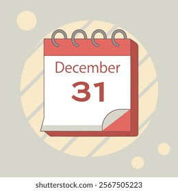 31st December Calendar - Year-End Planner and Countdown Reminder