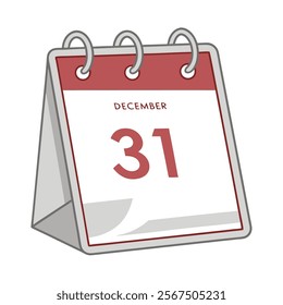 31st December Calendar - Year-End Planner and Countdown Reminder