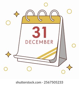 31st December Calendar - Year-End Planner and Countdown Reminder