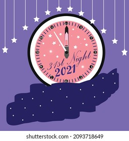 31st night.Happy New Year 2022, background, greeting cards, poster or web banner.