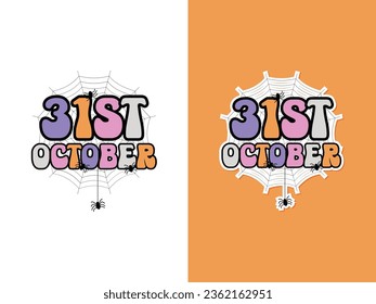 31st October Halloween sublimation vector illustration