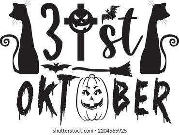 31st October Halloween T-Shirt Design