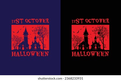 31st october, Halloween t-shirt design.