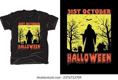 31st October Halloween vector t-shirt design 