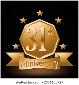 Vector del logotipo de la celebración del 31° aniversario