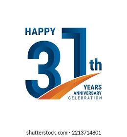 31th Anniversary Logo, Perfect logo design for anniversary celebration, vector illustration