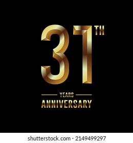 31th Anniversary Logotype Anniversary Celebration Template Stock Vector ...