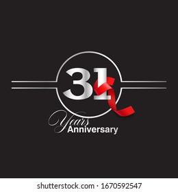 31v Year Anniversary celebration Vector Template Design Illustration