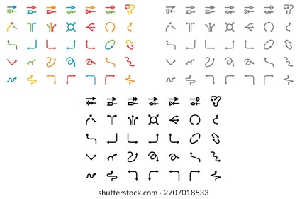 32 Abstrakte Symbolsymbole für UI- und Designprojekte
Eine vielseitige Sammlung von 32 abstrakten Symbolen mit Schleifen, Pfeilen, Kurven
