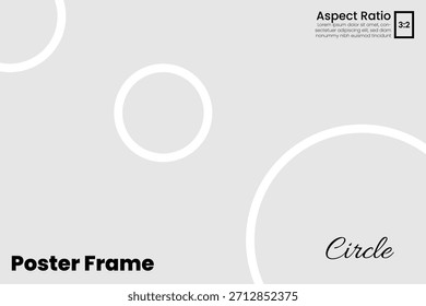3:2 aspect ratio poster concept showcasing a stylish three circle photo frame