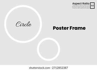 3:2 aspect ratio poster design with a clean two circle photo frame arrangement