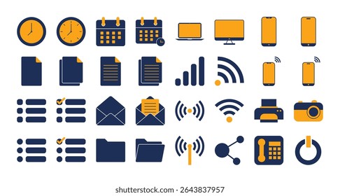 32 Business Icon Set - Farbiger Stil