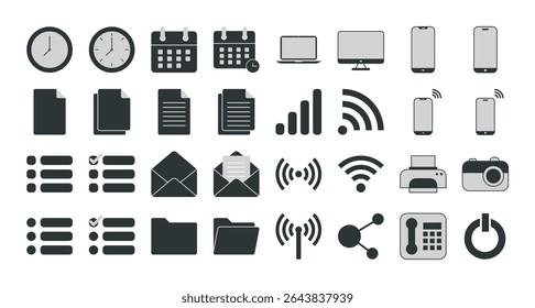 32 Business Icon Set - Solid Style