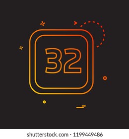 32 Date Calender icon design vector
