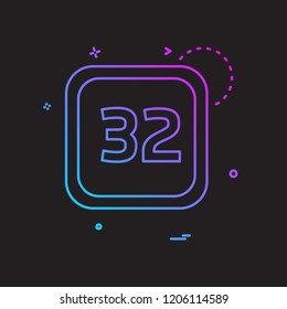 32 Date Calender icon design vector