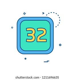 32 Date Calender icon design vector