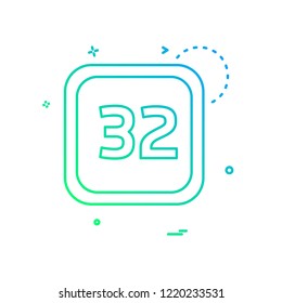 32 Date Calender icon design vector