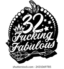 32 fucking fabulous black vector graphic design and cut file