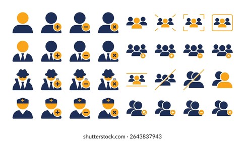 32 Icon Set User and User Group - Colored Style