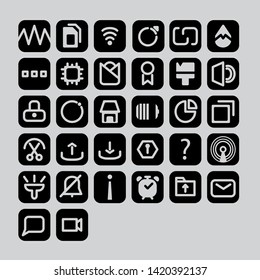 32  icons collection User Interface. User Interface icon for mobile and web. solid icon design style.EPS 10