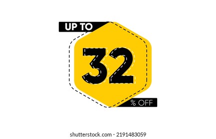32 por ciento descuento ilustración vectorial, 32 por ciento fuera del vector de venta, 32 por ciento fuera de abstracto