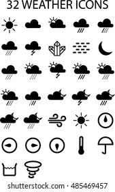 32 weather icons