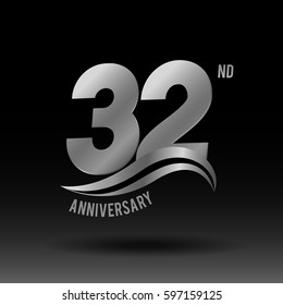 32 Years Anniversary Celebration Design logo