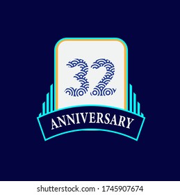 32 Jahre Jubiläumsfeier Vector Template Design Illustration