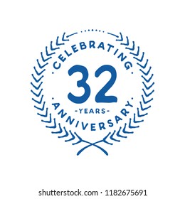 32 years design template. 32nd vector and illustration.