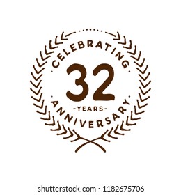 32 years design template. 32nd vector and illustration.