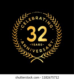 32 Years Design Template 32nd Vector Stock Vector (Royalty Free ...